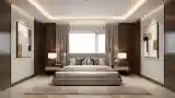 Luxurious Bedroom with Wood and Wool