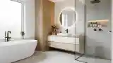 Modern Bathroom with Wood Accents