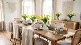 Elegancka Sala Obiadowa w Stylu Boho