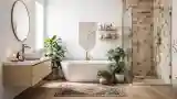 Elegancja naturalnych materiałów w łazience