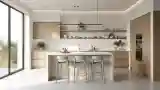 Modern Kitchen with Wood and Marble