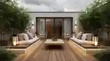 Outdoor Lounge with Wooden Deck
