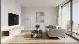 Minimalistowa sala w minimalistycznym stylu