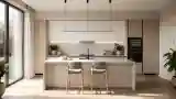 Japandi Kitchen Bathed in Sunlight