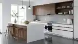 Illuminated Mid-Century Modern Kitchen