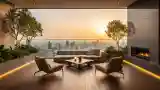 Modern Luxury Terrace with City View