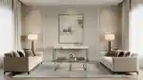Elegant Living Room with Marble and Gold
