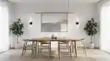 Elegancka Sala Jedzeniowa z Drewnem