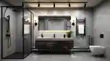 Minimalist Bathroom with Raw Concrete