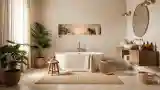 Luxurious Bath with Natural Textures