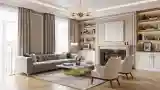 Prestiżowy salon z kominkiem
