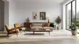Refined Living Room with Wood and Warm Tones