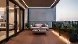 Terrasa Loft z Betonem i Drewnem