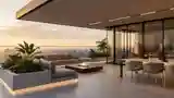 Modern Luxury Terrace with Marble