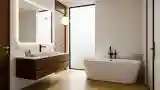 Minimalist Mid Century Modern Bathroom