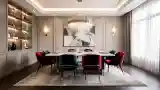 Salon do Jadalni z Włoskim Marmurem