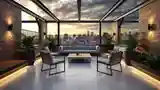 Luxurious Industrial Terrace Lounge