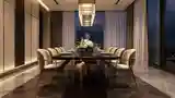 Glamorous Dining Room with Marble