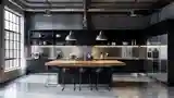 Industriальная Kuchnia z Wysokim Stylem