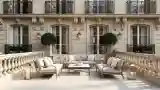 Luxury Outdoor Lounge with Elegant Furnishings