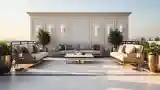 Gold-Framed Sofa Terrace Lounge