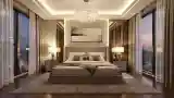 Glamorous Bedroom with Crystal Chandelier