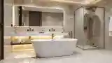 Lakoniczna łazienka glamour