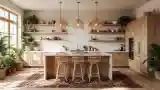Rustic Kitchen with Warm Light