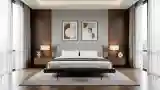 Luxurious Bedroom with Wood Accents