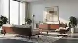 Sunlit Mid-Century Modern Living Room