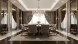 Golden Illuminated Dining Room