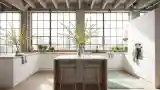 Loft Kitchen with Concrete and Wood
