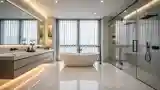 Minimalist Luxury Bathroom with Marble