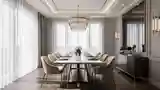 Glamorous Dining Room with Marble