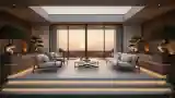 Sunset Lounge with Warm Wood