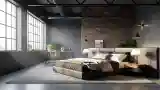 Industrial Master Bedroom