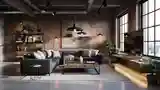 Przestronna sala w stylu industrialnym