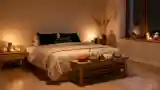 Japandi Bedroom with Warm Glow