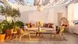 Bohemian Terrace with Bamboo and Plants