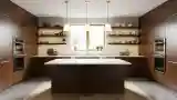 Minimalist Kitchen with Warm Light
