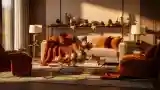 Luxurious Living Room in Warm Light