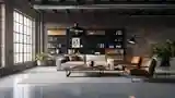 Industrial Living Room with Sophisticated Edge