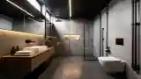 Industrial Bathroom with Concrete Elegance