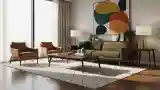 Modern Dining Room with Wood and Leather