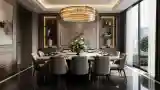 Glamorous Dining Room with Marble