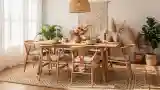 Boho Dining Room with Warm Textures