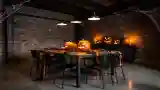 Industrial Dining Room for Halloween