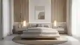 Floating Bed with Wood Panels
