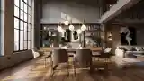 Wysoki Loft z Marmurowym Stolikiem