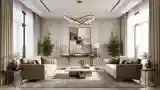 Elegancki salon w stylu nowoczesnym